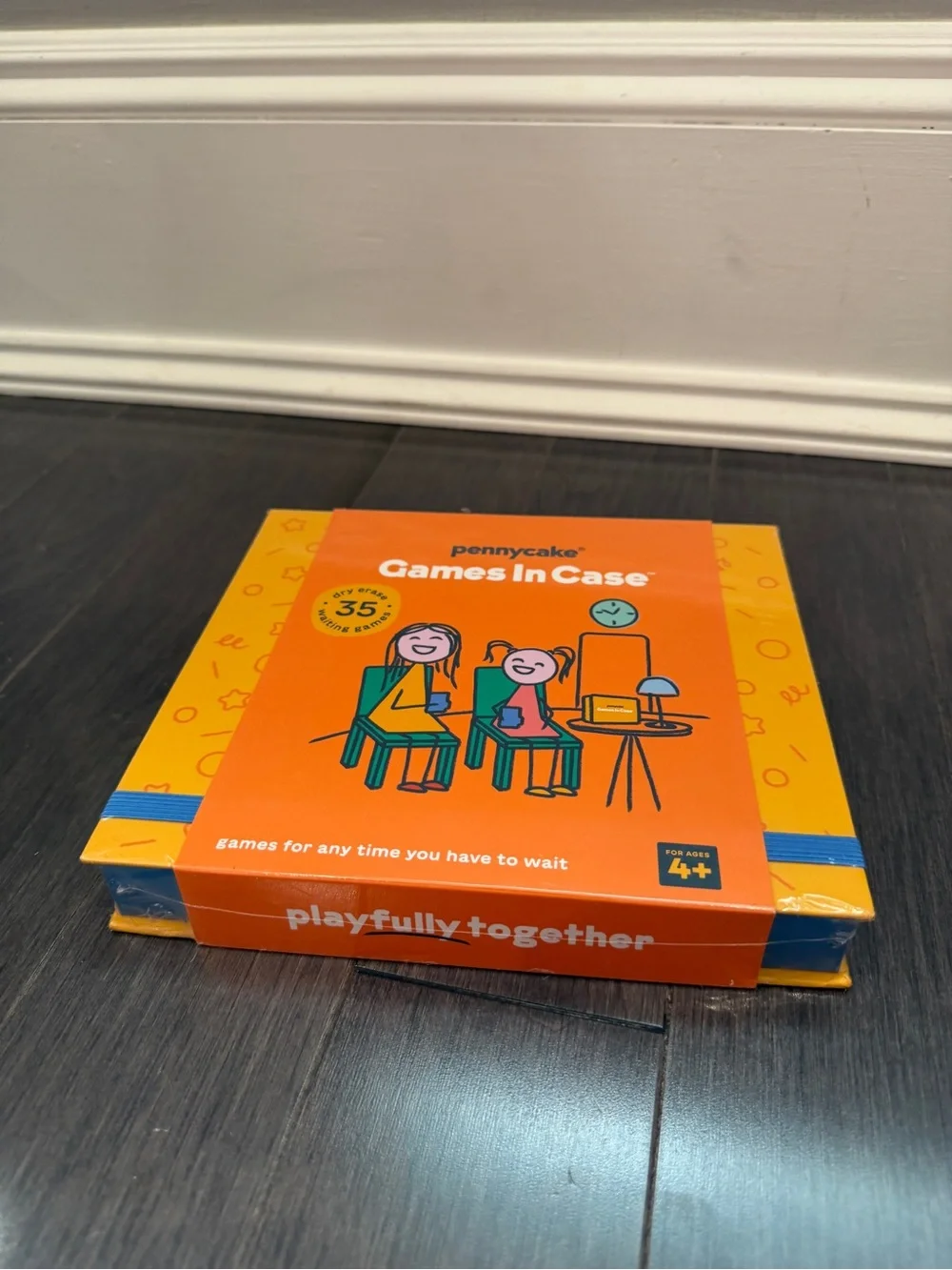 NWT Pennycake Games In Case Travel Activity Set - Orange Games on the Go Kids